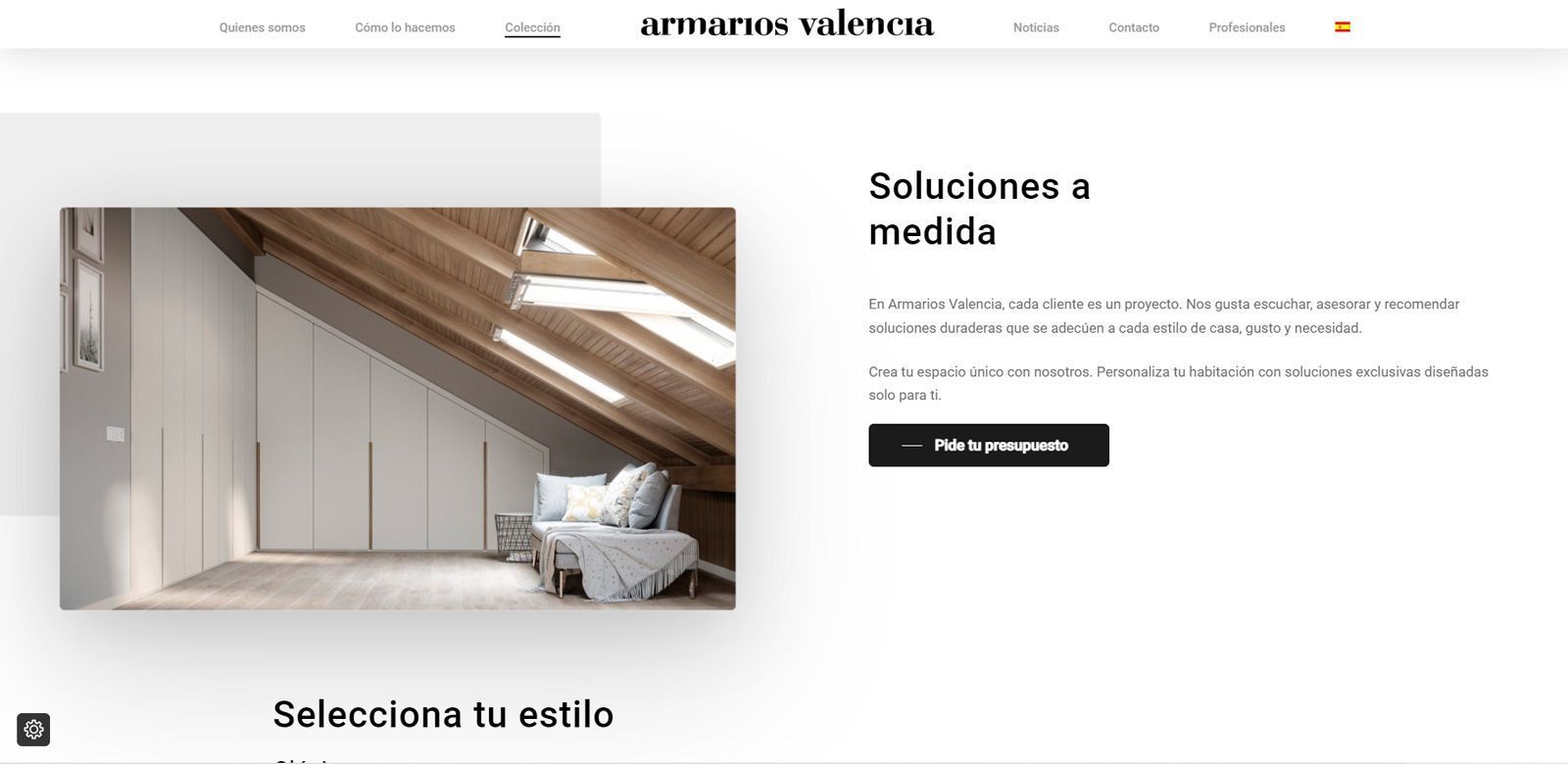 Diseño de páginas web en Valencia - Armarios Valencia